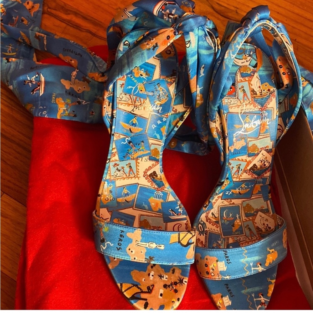 Christian Louboutin Greek Kaaba collection Limited edition open toe sandal.